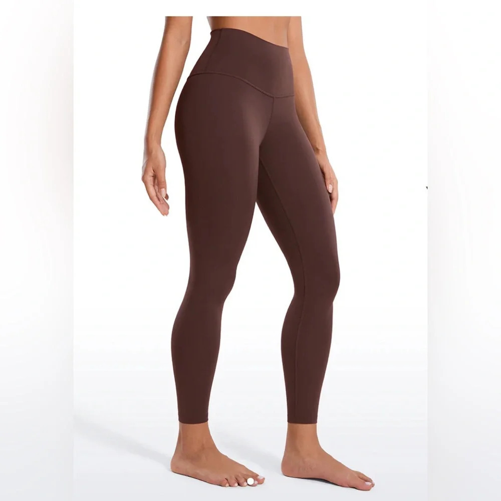 CRZ Yoga High Rise Butterluxe Leggings Taupe Brown Crop 25” XS - Picture 2 of 12